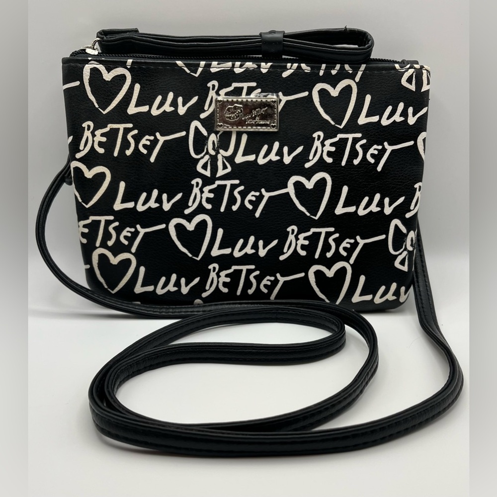 Betsey Johnson Luv Betsey Black and White Crossbody Bag
